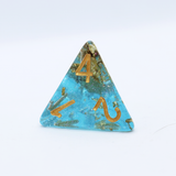 Blue Slicked with Gold Dice Set.