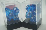 Clearly Blue Dice Set.