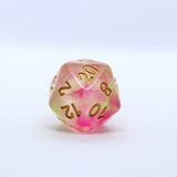 Pink Slicked with Green Dice Set.